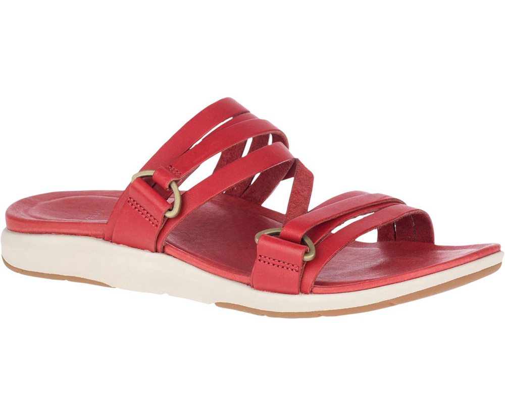 Merrell Sandals Red - Kalari Shaw Slide - Womens 76ECONDML